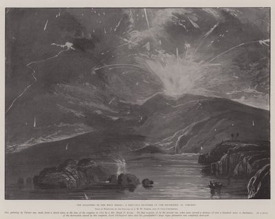 The Disasters in the West Indies, a Previous Eruption of the Soufriere, St Vincent by Joseph Mallord William Turner